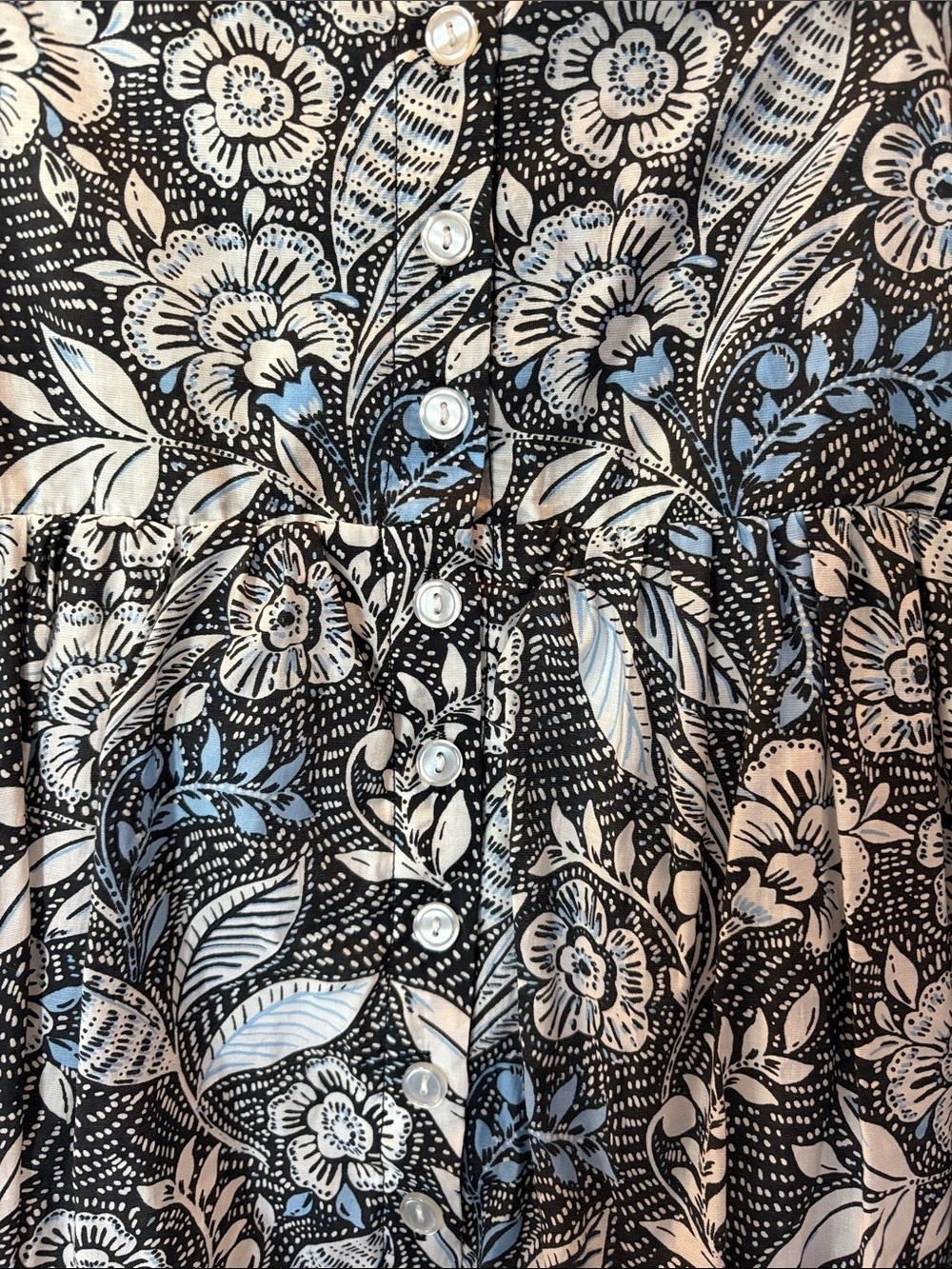 SUMMERSALT Floral Midi Dress in Black & Pink Size Small/Medium - Picture 3 of 5